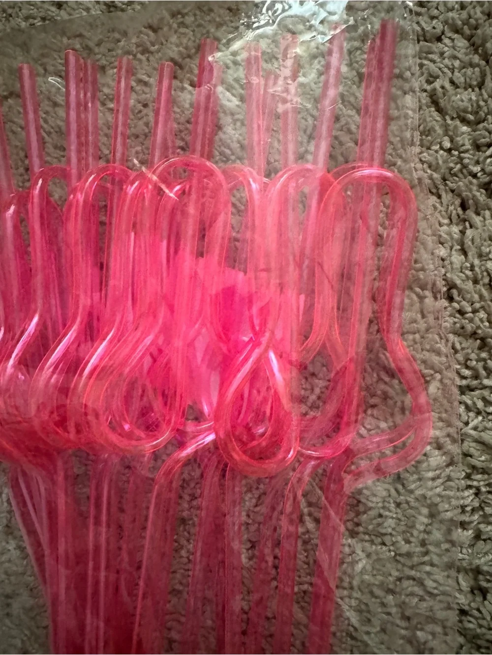 New Pink Bach Straws - 18 count